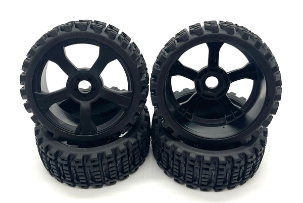 Team Corally SPARK XB6 - TIRES & Wheels (Xprit tyres black rims C-0028 –  Jennys RC LLC
