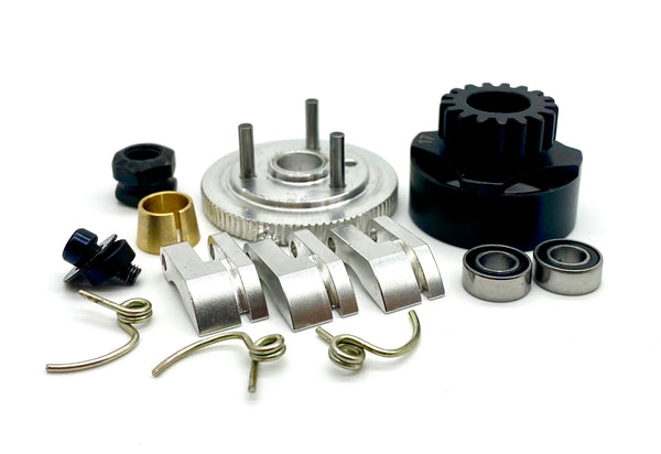 Savage XL 5.9 GTXL-6 - CLUTCH BELL, GEAR, Flywheel & Shoes 17t HPI