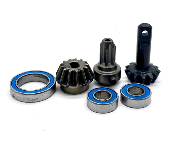 Raptor R BEVEL GEAR & Bearing Set pinion drive rustler slash
