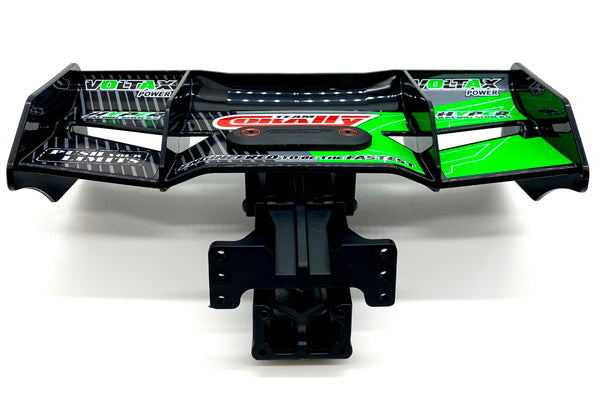 Team Corally KAGAMA - WING (rear spoiler black/green w/mount C