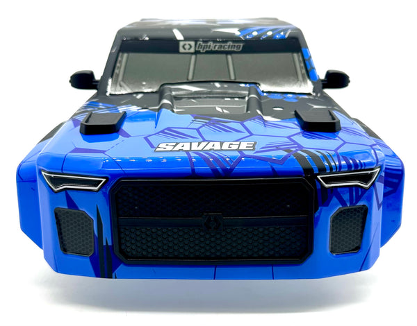 Savage XL 5.9 GTXL-6 - BODY Shell Blue / Black (Kingcab Cover