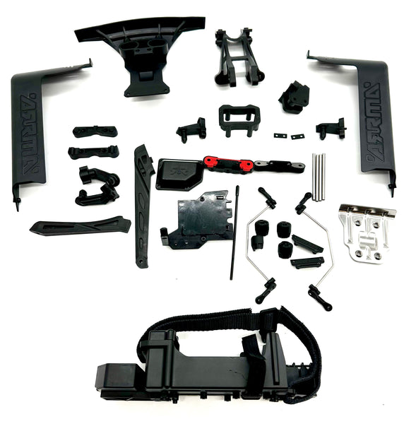 Arrma Infraction Supporto Ala Flessibile E Barra Per Arrma Kraton V6 - Ricambio Garage Life RC, Nuovo VFORCE 3 Am6 Arrma Infraction Supporto Ala Flessibile E Barra Per Arrma Kraton V6 - Ricambio Garage Life RC, Nuovo VFORCE 3 Am6