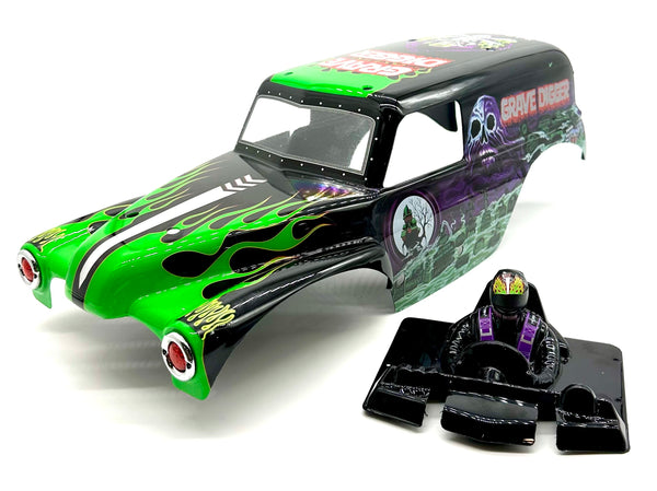 losi　ラジコン Losi LMT Grave Digger 2.0 BODY GREEN shell monster truck