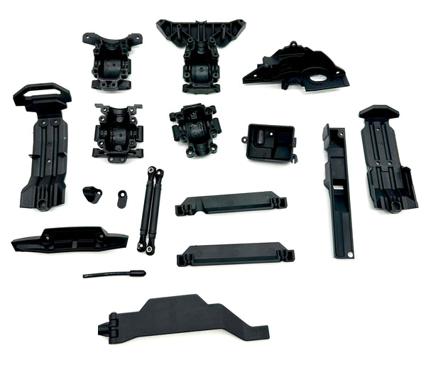 MINI-XRT Plastic Set (Front Rear Bulkhead skid plates Brace box