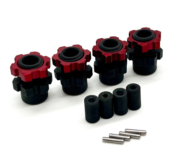 ロボ　2/2 Jato 4x4 BL-2s WHEEL HEXES, axle barrels, pins nuts RED Traxxas
