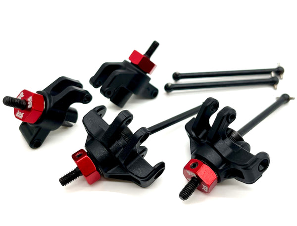 Arrma TYPHON GROM BLX - DRIVESHAFTS front/rear hubs axles granite