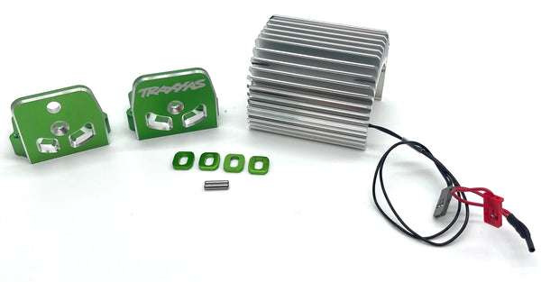 X-MAXX Ultimate Aluminum Heat Sink & Green Motor Mounts (Velineon