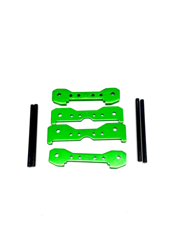 Fits SLEDGE - Suspension TIE BARS (green) black Hinge Pins Traxxas 95096-4