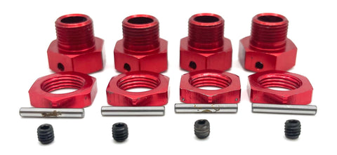 Team Corally SPARK XB6 - 17mm Hex Hubs (Adaptors drive Wheel Red nuts C-00285