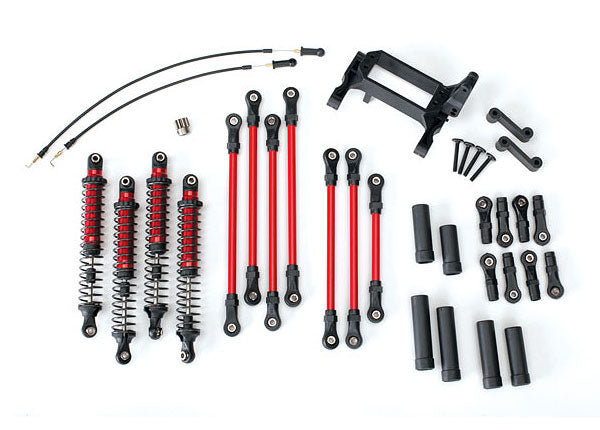 TOMY TXRオプションARM4 TRX-4 - Long Arm Lift Kit (RED TRA8140r) links shocks cables
