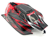 Team Corally ASUGA XTR - Body Shell Red polycarbonate cover & Body Pins C-00288