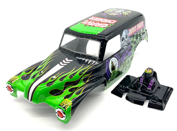 Losi LMT Grave Digger BODY GREEN shell monster truck