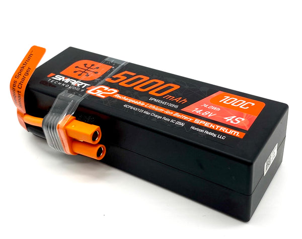 14.8V 5000mAh 4S 50C Smart G2 Hardcase LiPo Battery: IC5