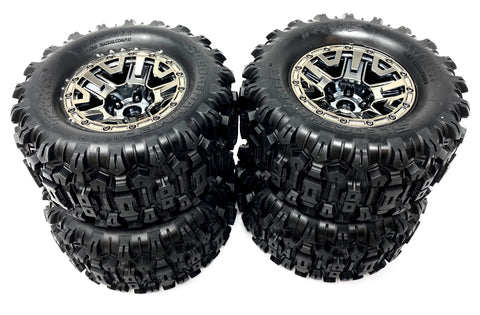 HOSS 4x4 VXL TIRES & Wheels, assembled glued Tyres Sledgehammer 90076-4