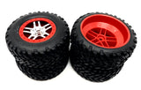 fits SLASH 4x4 VXL - TIRES & Wheels (RED 12mm SCT Tyres spec 68286-4