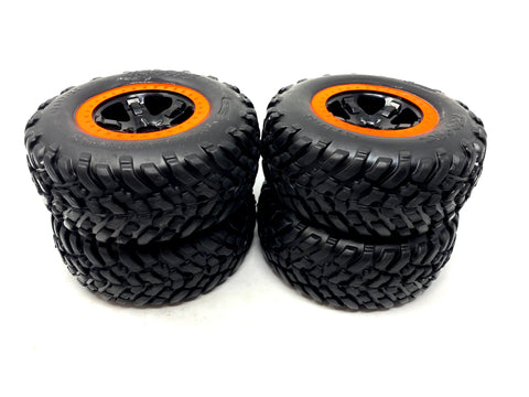 fits SLASH 4x4 VXL - TIRES & Wheels (ORANGE  12mm SCT Tyres spec 68286-4