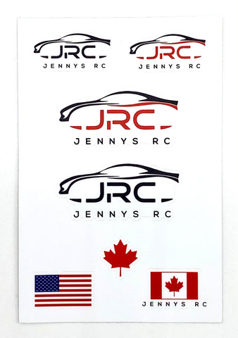 JRC Decal Sticker Sheet (4"x6") Jennys RC Merch