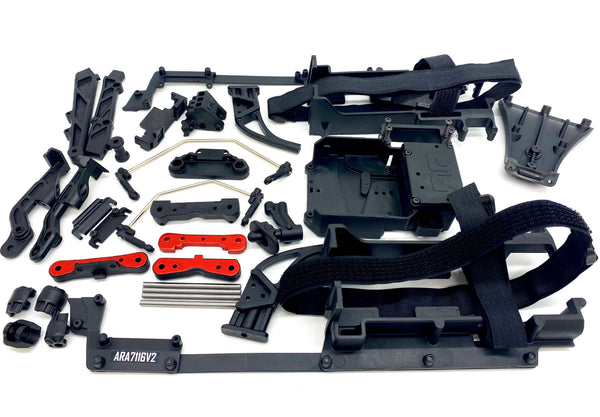 Arrma LIMITLESS v2 6s - Battery Tray Sway Bars Diffuser support