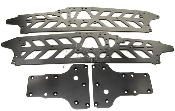 COLOSSUS XT CHASSIS (side frame skid plates Black Matte CEN reeper