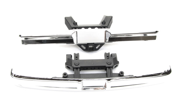 Traxxas 8068 Chrome Rear Bumper For TRX-4 Ford Bronco - 1/10 Scale Replacement Part With Screws