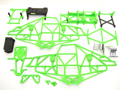 Axial SMT10 Grave Digger green MAIN FRAME & Cage Chassis tubes rollcage AXI03019
