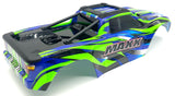 1/10 Wide-MAXX BODY cover Shell (GREEN Painted ProGraphics, clipless 89086-4