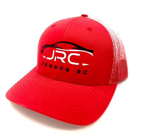 Jennys RC  Red & White Embroidery Hats - Richardson 112 Tucker lids Merch