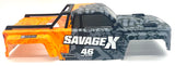 Savage X 4.6 GT-6 BODY Shell Grey/Orange (Cover 160104 Painted) HPI 160100