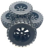 Team Corally KRONOS XTR - TIRES & Wheels (MT Racing tyres black rims 6s XP C-00273