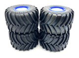 Losi LMT Son Uva Digger TIRES (Set of 4 Tyres Blue Rims Wheels LOS04021T2