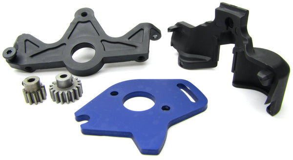 SLASH 4x4 VXL - MOTOR MOUNT, cover PINION GEARS 13t 18t stampede
