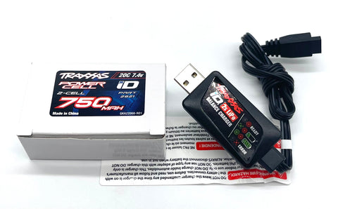 fits TRX-4M DEFENDER - Battery 2-cell 750mAh lipo & Charger bronco 97054-1