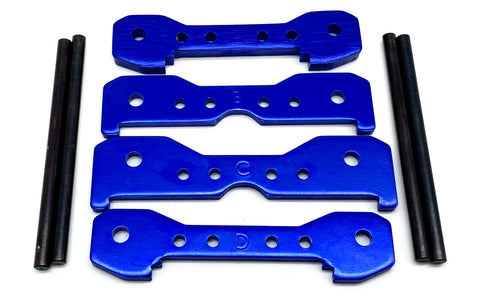 Fits SLEDGE - Suspension TIE BARS (blue) black Hinge Pins Traxxas 95096-4