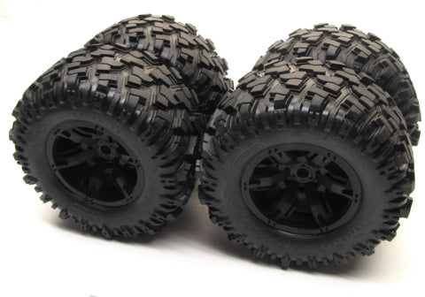 fits X-MAXX Wheels & Tires (8s Factory Glued Assembled (set 4 NEW 77086-4