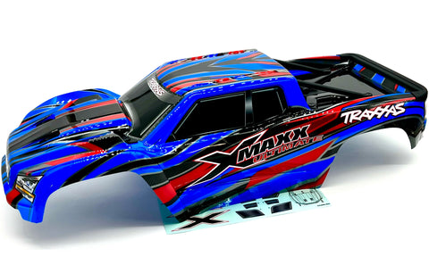 X-MAXX Ultimate BODY cover Shell (2025 BLUE Painted ProGraphics Traxxas 77097-4