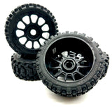 Team Corally SYNCRO-4 - Tires (Scorpion XTB - Off-Road 1/8 Buggy Tires - Glued on Black Rims  C-00287