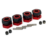 Arrma Mojave 6s EXB - 17mm Hex Hubs (Red) typhon Adaptors Wheel nuts ARA7704V3