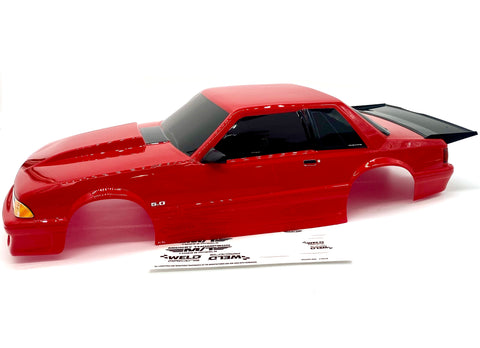 DRAG MUSTANG FOX BODY (Red complete w/decals 9421R Traxxas 94046-4