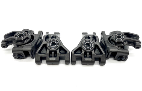 Raptor R HUBS Spindles, Frt and Rear, Carriers, Bearings  Traxxas 101076-4