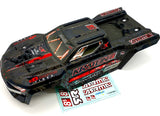 KRATON 8S EXB - Body Shell (V2 Black polycarbonate cover & Body Pins Arrma ARA5208V2