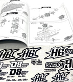 HB Racing D8 WS - Instruction Building Manual & Sticker Decal Sheet Nitro 204850