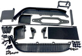 HB Racing E8 WS - SIDE Mud Guards, radio tray, btty strap & holder, antenna d819 204855