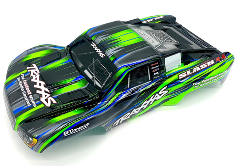 fits SLASH 4x4 BL-2s - BODY Shell (Green #1) 6932-grn painted clipless Traxxas 68154-4