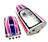 Disruptor Boat HULL & Hatch (PINK graphics 10615 10616) Traxxas 106064-4