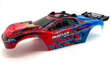 RUSTLER 4x4 VX3 - BODY Shell (Red Blue cover clipless traxxas 67464-4