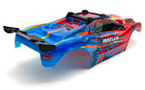 RUSTLER 4x4 VX3 - BODY Shell (Red Blue cover clipless traxxas 67464-4