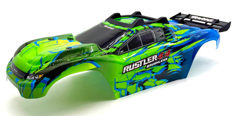 RUSTLER 4x4 VX3 - BODY Shell (Green Blue cover clipless traxxas 67464-4