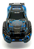 RUSTLER 4x4 VX3 - BODY Shell (Blue Black cover clipless traxxas 67464-4