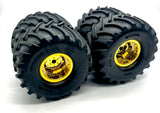 X-MAXX MT BIGFOOT GOLD WHEELS & Tires 50th Ed Factory Glued Traxxas 77097-4