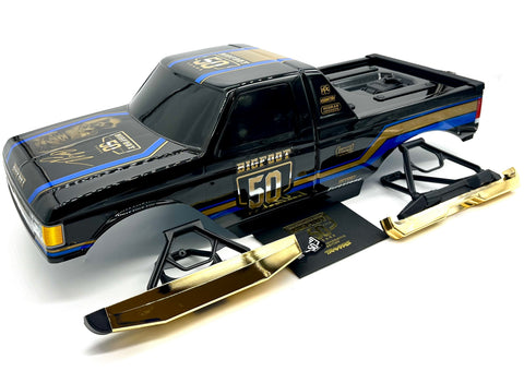 X-MAXX MT BIGFOOT BODY (#292) Shell & bumper BLACK Limited Ed 50th Traxxas 77097-4